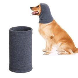 Quiet Ears for Dogs, Rbenxia 1 Piece of Dog Ear Cover Hoodies Dog's Ear Muffs Headband Noise Ear Protection Warm Winter Ear Scarf for Dogs (Grey, Small)