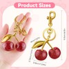Cute Cherry Bag Charm Keychain for Handbags and Purses