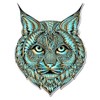 GT Graphics Lynx Colorful Tangle Art Design - Vinyl Sticker