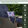 Hanover Medallion Indoor/Outdoor Throw Pillow, Decorative, Set of 1, Navy/Red
