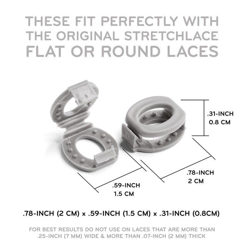 THE ORIGINAL STRETCHLACE Shoelace Knot Clips Keep Shoe Laces Tied