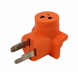 AC WORKS 4-Prong 220-Volt Plug to 120-Volt 15/ 20Amp Household Female Adapter Cord (4-Prong 14-50 Outlet to Household)