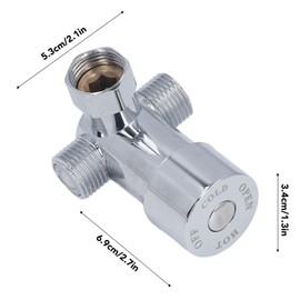 Válvula de Mezcla de Agua Fría Caliente G1/2 Válvula Mezcladora Termostática Válvula de Mezcla de Agua para Baño Grifo de la Ducha