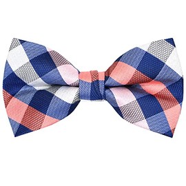 OCIA Mens Plaid Pattern Bow Tie Fun Novelty Pre-Tied Bowtie for Men And Boys (Plaid2)