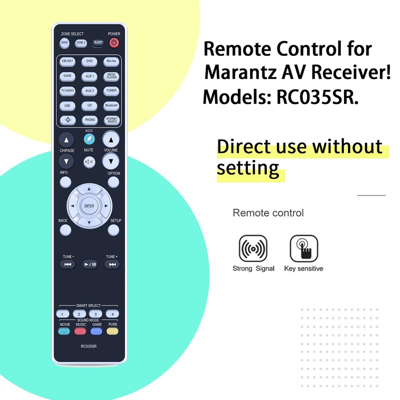 RC035SR Replacement Remote Control for Marantz Stereo AV Receiver NR1710