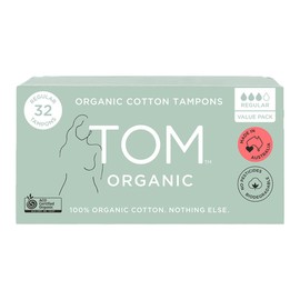 TOM Organic Regular Tampons, 32 Pack