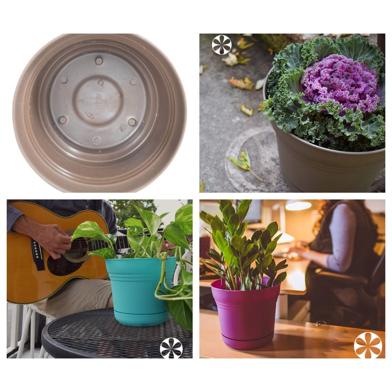 Bloem Saturn Planter with Saucer, 10", Calypso (SP1027)