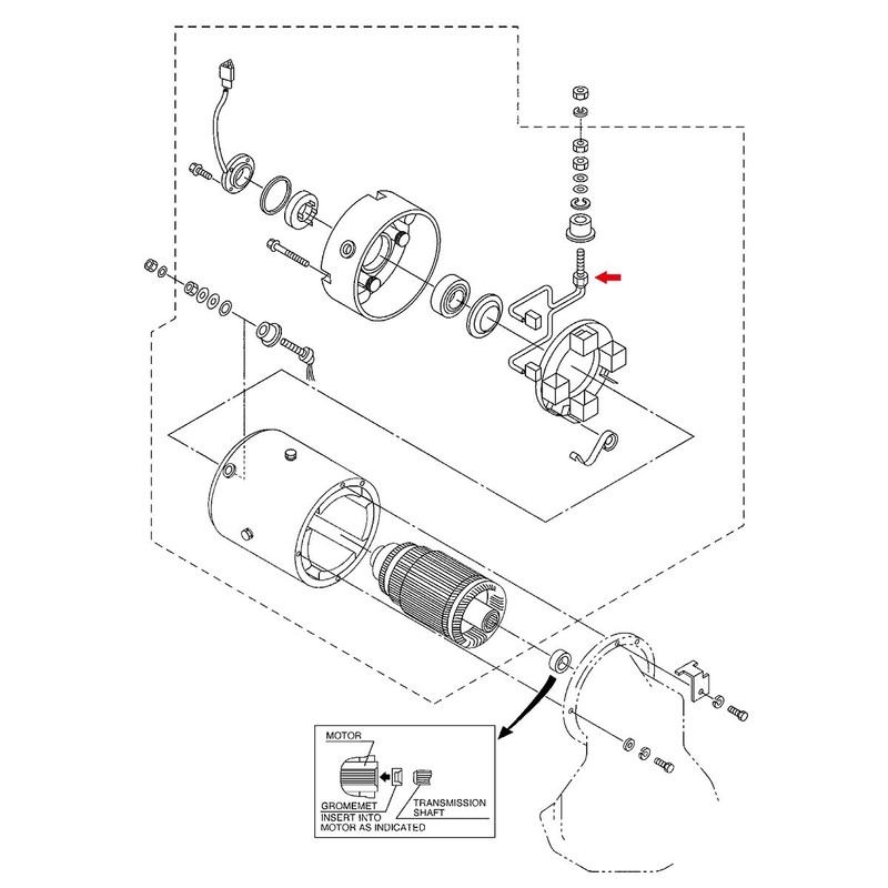 10L0L Golf Cart Motor Brush Kit for Yamaha DM430-06 Hitachi