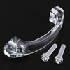 LUORNG 2PCS Transparent Acrylic Clear Acrylic Drawer Knobs Pull Handles
