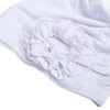 Women Turban Flower Cap Balck White and Gray Pure Color