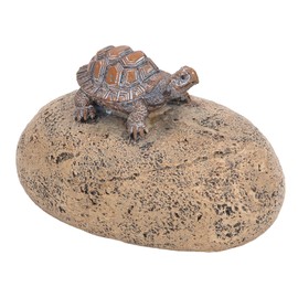 Key Hider Turtle Stone 4.8 x 3.1 x 2.6in Resin Spare Key Holder Outdoor Decoration Fake Rock Hidden Key Box for Garden Lawn Patio