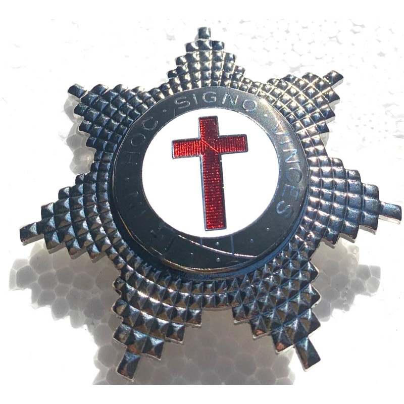 Knights Templar Silver uniform badge