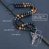 GENASTO Protection Crystal Bead Necklace for Men Men Cross Pendant