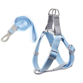 Dog Harness and Leash Set,Step in,Suitable for Puppy,Small and Medium-sized dogs,Reflective, Adjustable,Soft,Very breathable and durable,No pull comfortable,Lightweight dog harness,Easy to care (L)