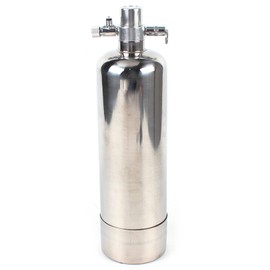 Aquarium Plants Cylinder Co2 Generator System Kit Carbon Dioxide Reactor Stainless Steel Silver With Refiner