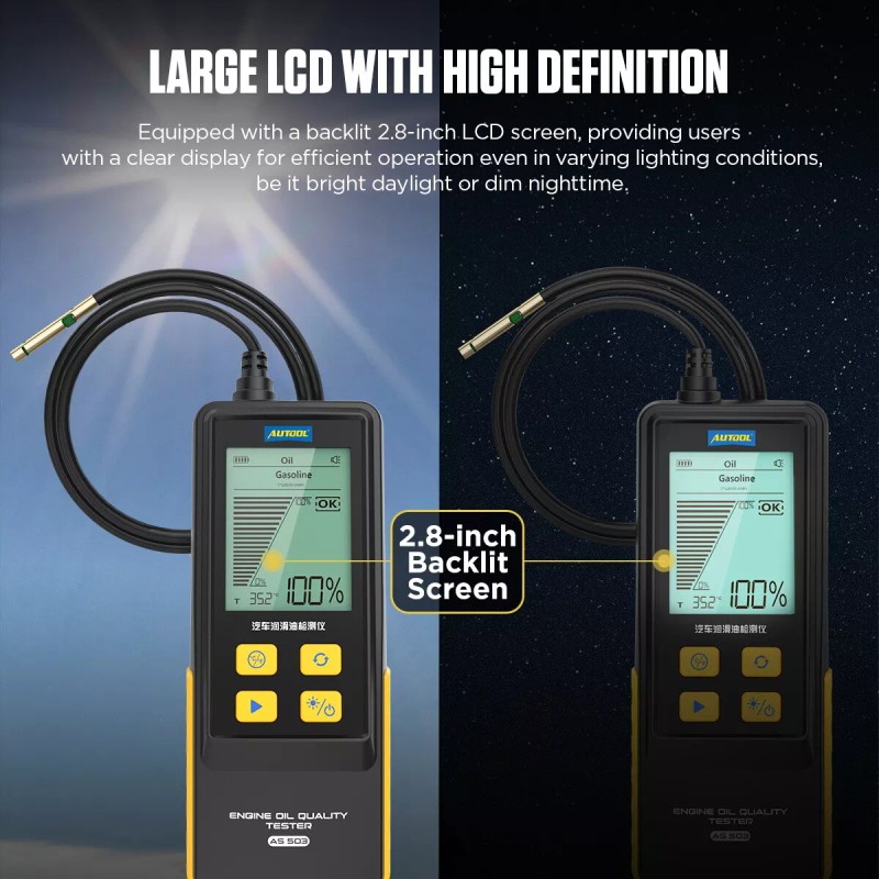 AUTOOL Engine Oil Quality Tester Gasoline Diesel Digital Auto Lubricating