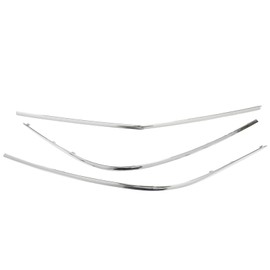 NewYall Chrome Front Lower Bumper Center and Side Left Right Trim Molding for Mercedes S350 2012-2013, S400/S550/S600/S65 AMG 2010-2013, S63 AMG 2010