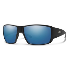 SMITH Guide’s Choice Sunglasses – Performance Sports Active Sunglasses for Biking, Running, Fishing & More – For Men & Women – Matte Black + Blue ChromaPop Polarized Mirror Lenses