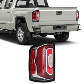 SCITOO Tail Lights for 2016-2018 for GMC Sierra 1500 Left Tail Light Assembly Black Housing Red 84365930