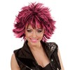 Women's Steamy Short Hair Wig Black with Coloured Strands Punk