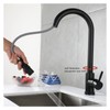 QFZFQOLSS Black Kitchen Faucet Two Function Single Handle Pull Out