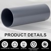 Glooglitter 8 Inch Schedule 40 PVC Pipe - Gray, Cut