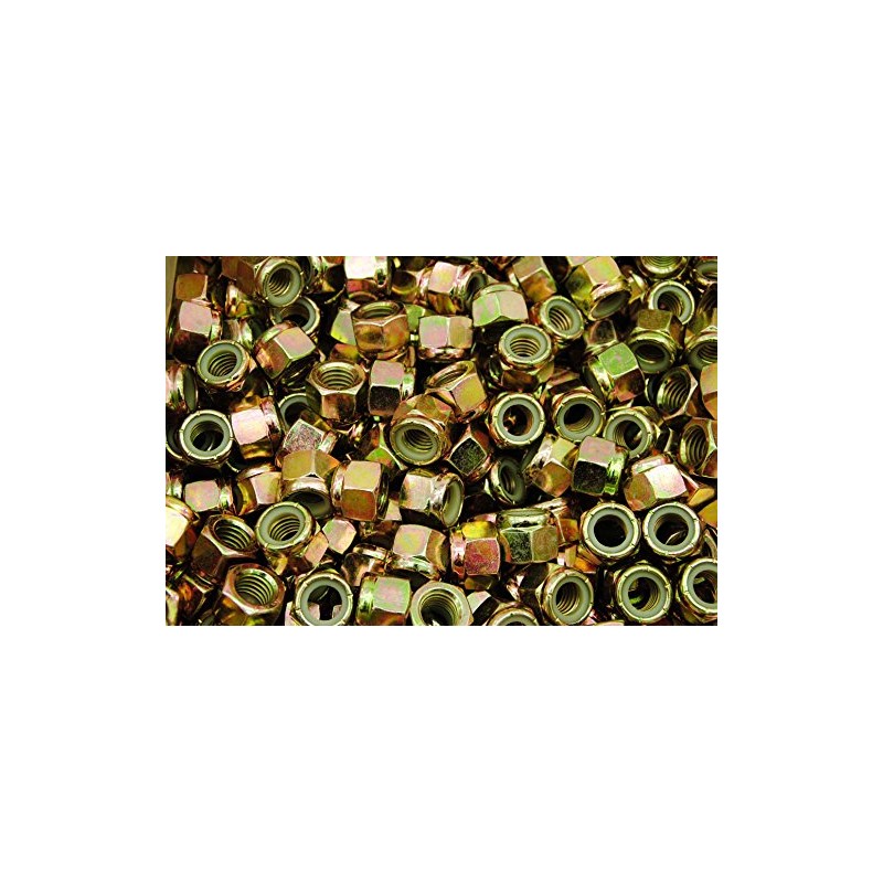 (50) Nyloc Grade 8/C Hex Locking Nuts 5/8-11 Yellow Zinc
