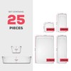 25 PCS Clear Plastic Drawer Organizers Set, 4-Size Versatile Bathroom