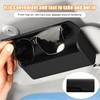 Zpana Sunglass Holder for Car Visor, Leather Auto Eyeglasses Sun