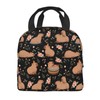 Nmbvcxz Lunch Box Capybara Insulated Lunch Bags for Women Men