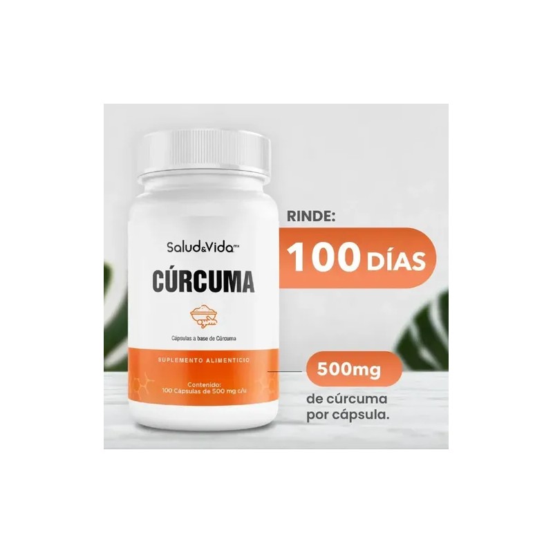 Cúrcuma Orgánica 500mg 100 cápsulas