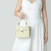 HuiYStar Handwoven Rattan Bag for Women - Basket Woven Square