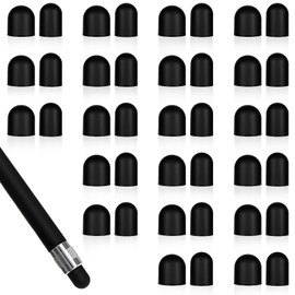 40PCS Universal Rubber Tips for Stylus Pens Replacement Nibs - Touch Screen Pen Soft Stylus Ends Replacement Tips (0.2'' & 0.28'') No Scratches Sensitivity and Precision