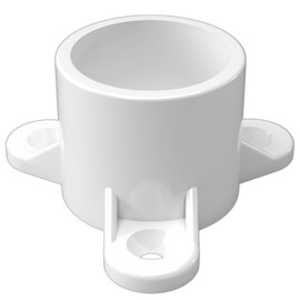 FORMUFIT F001ECT-WH-10 PVC Table Cap, Furniture Grade, 1" Size, White (Pack of 10)