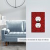 Duplex Receptacle Outlet Covers,Red Black Spider Web 1-Gang Single Duplex