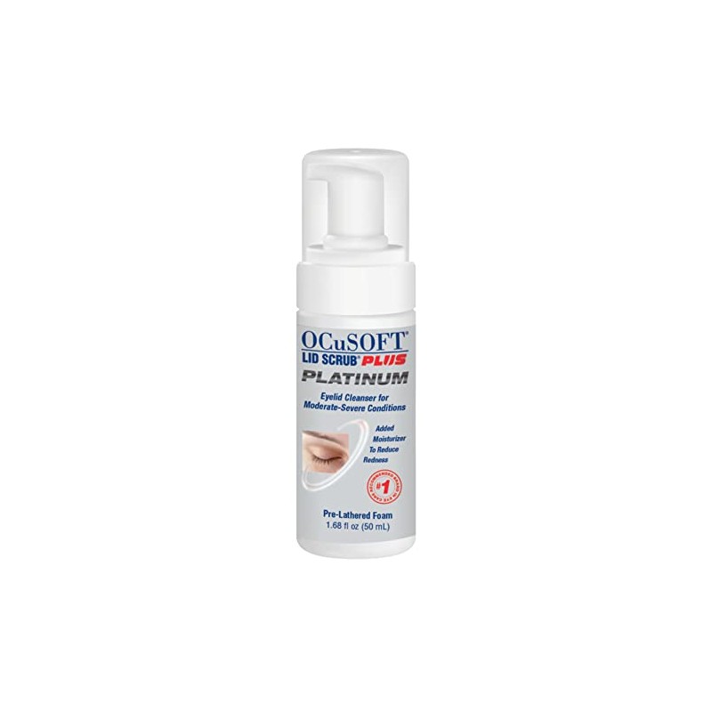 OCUSOFT LID SCRUB PLUS PLATINUM FOAMING EYELID CLEANSER 50ML