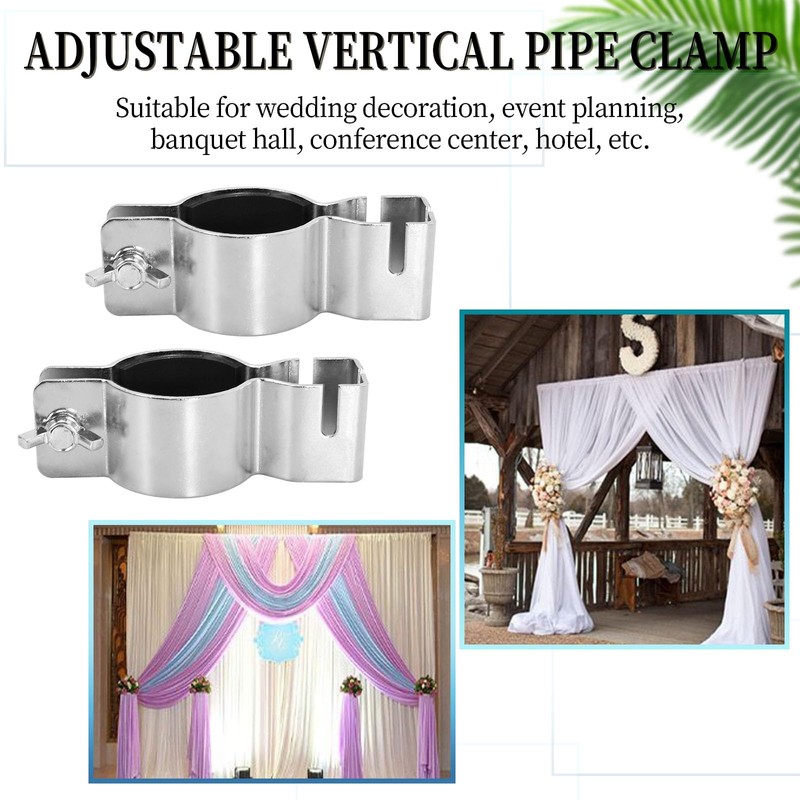 UOIENRT 2 Pack Pipe and Drape Clamps, 3 Way Extra