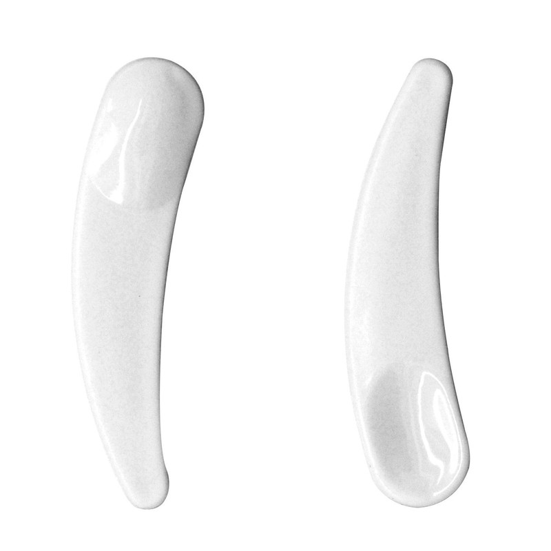esowemsn 100Pcs Mini Disposable Curved Cosmetic Spoon Spatula, Multi-Functional Facial