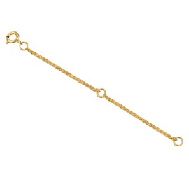 LANCHARMED 18K Solid Gold Extender for Necklace Bracelet Real Durable Adjustable Chain Gold Extension for Women 2 Inches
