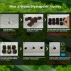DPROOTS NFT Hydroponic Growing System Kit - Full-Spectrum Grow Lights