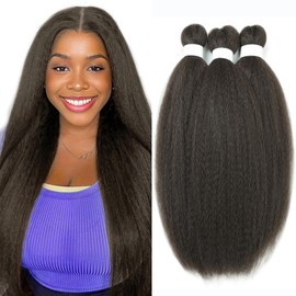 Kinky straight Bundles Crochet Vixen Hair 26inch 3 Pack Natural Black Hair Soft Locs for black women Hair Extension (#4, 26inch)
