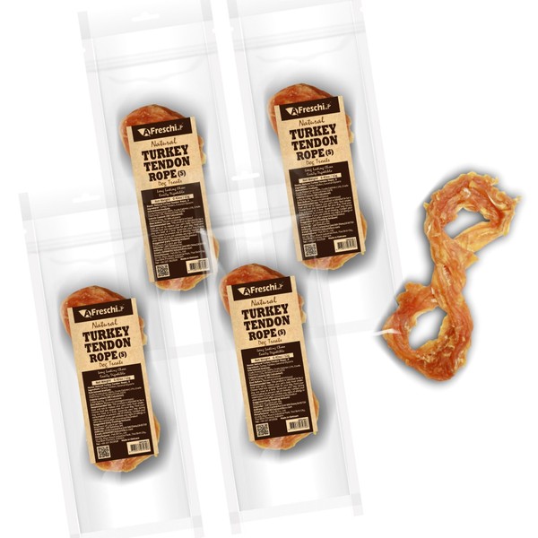 Afreschi Turkey Tendon for Dogs, Dog Treats for Signature Series,