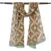 GURU SHOP Hand Printed Cotton Cloth, Indian Block Print Scarf