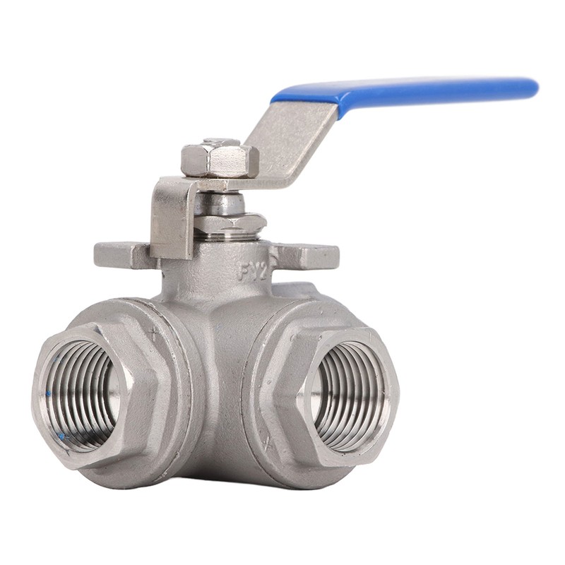 3 Way Ball Valve 1/2in DN15 304 Stainless Steel Female