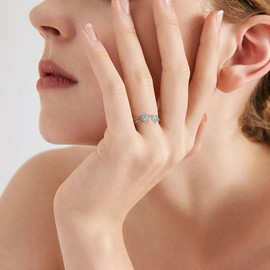 Turtle Rings Sterling Silver Moonstone Adjustable Rings Sea Turtle Jewellery Gift for Women, Sterling Silver