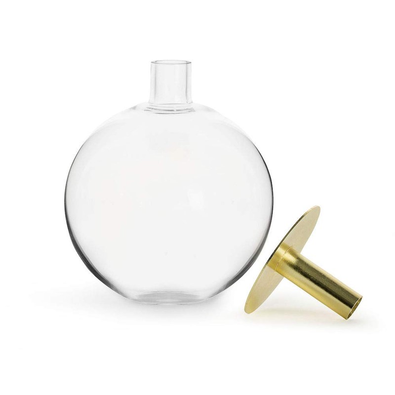 Sagaform Top Vase, Clear/Gold