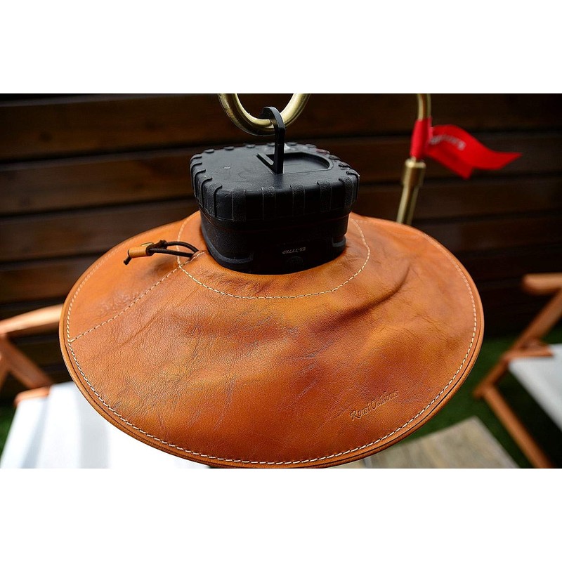 Roost Outdoors [Made of Genuine Leather] Adjustable Leather Lantern Shade