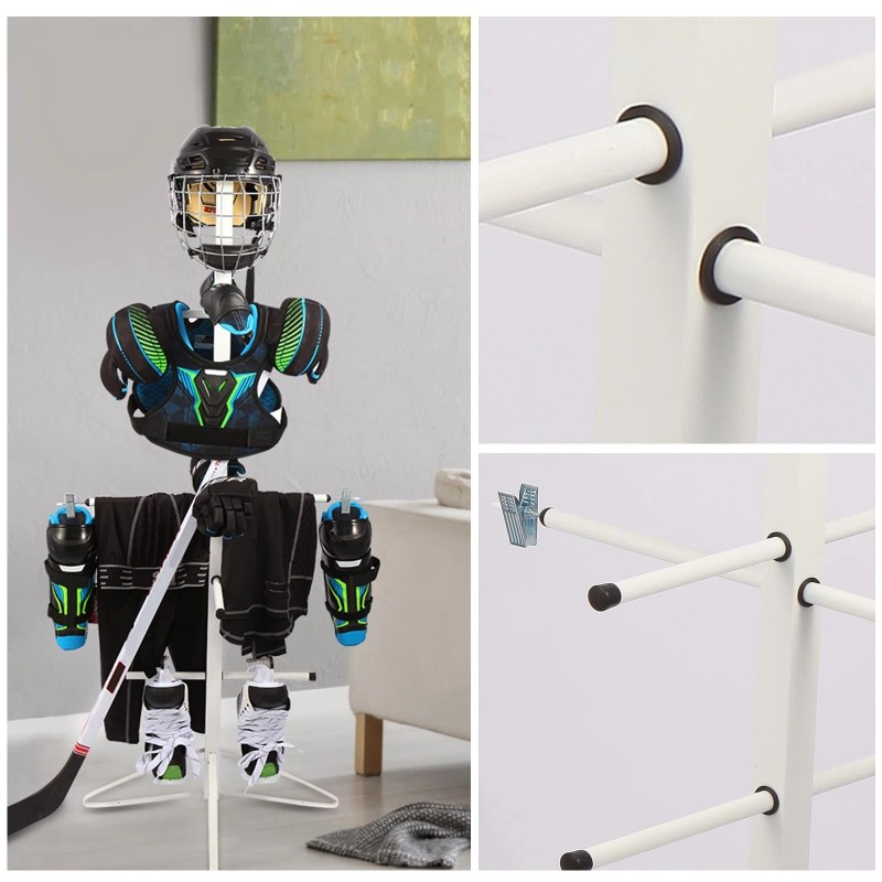 MYHLPER Hockey Gear Drying Rack Hockey Drying Rack Metal Sports