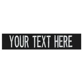 Custom Uniform Name Tape. Black, 4 Inch Sew on