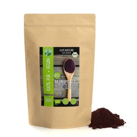Organic Aronia Powder 500g 1.1 lb by Alpi Nature, Ground Aronia Berries, Black Chokeberry Powder